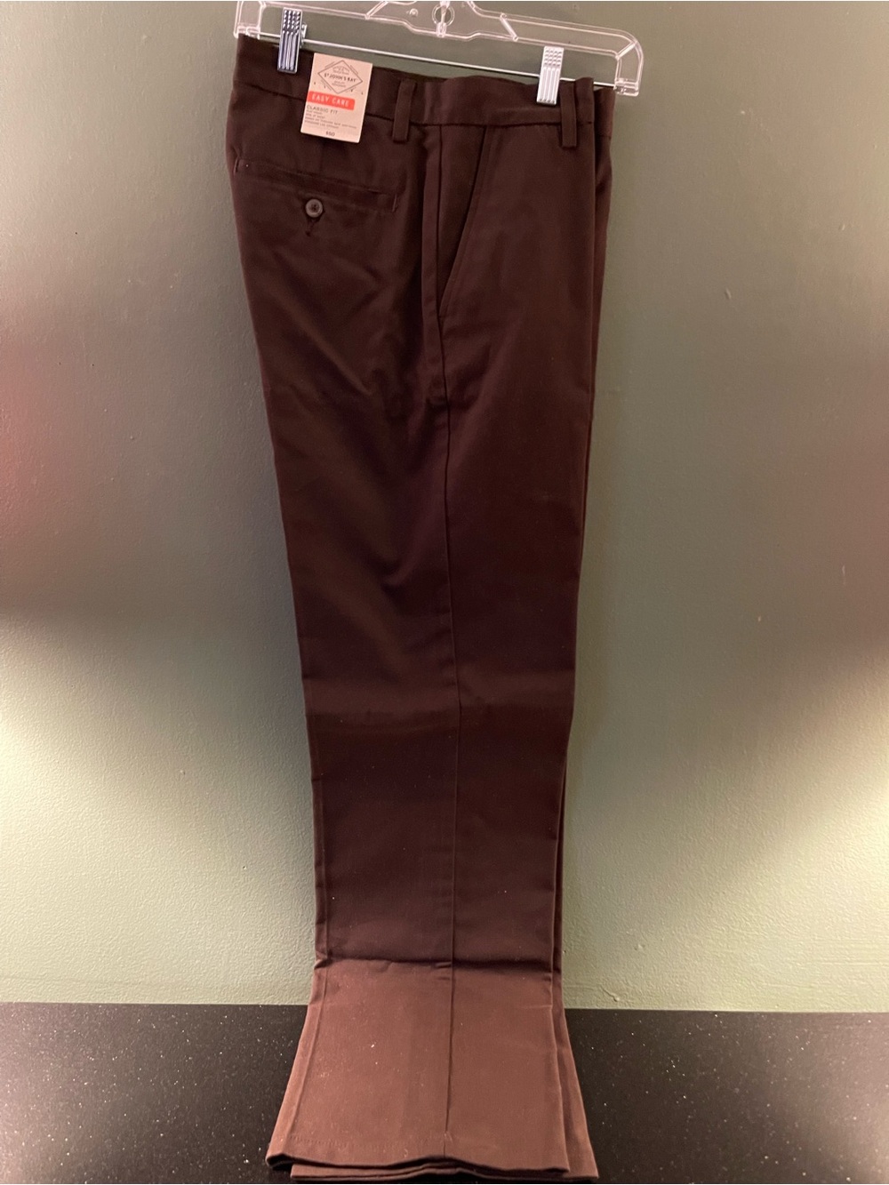 St. John's Bay Men's Dark Brown Dress Pants